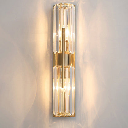 Luxurious Crystal Wall Lamp with 2 Lighting Elements 