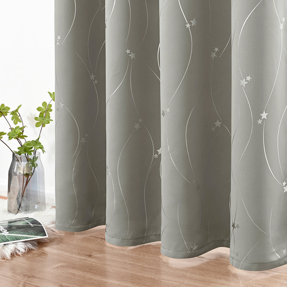 VagueCeleste - Thermal Curtains with Star Pattern 