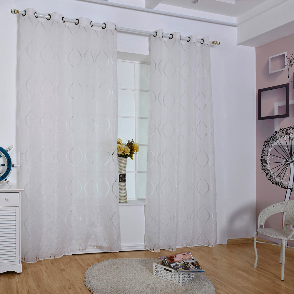 Serenity - Modern Voile with Bubbles Motif 