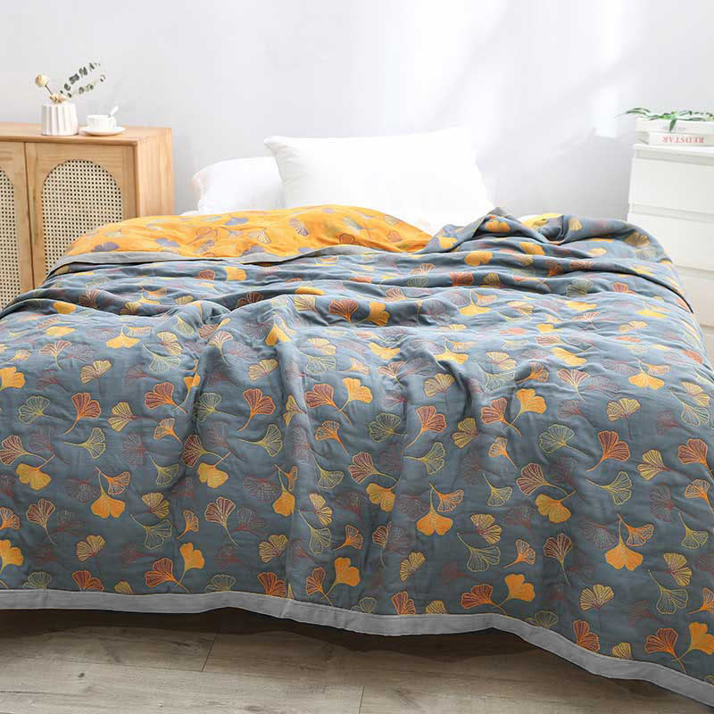 LeafLux - Reversible cotton duvet cover with leaf motif