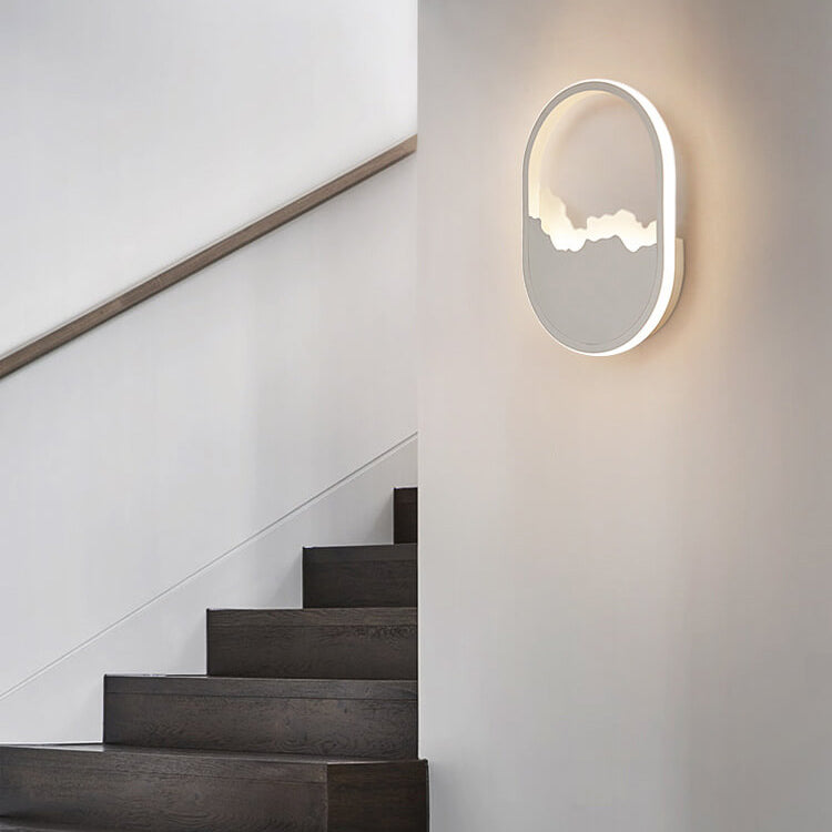 WaveGlow - Modern oval LED wall lamp made of iron with refined wave 