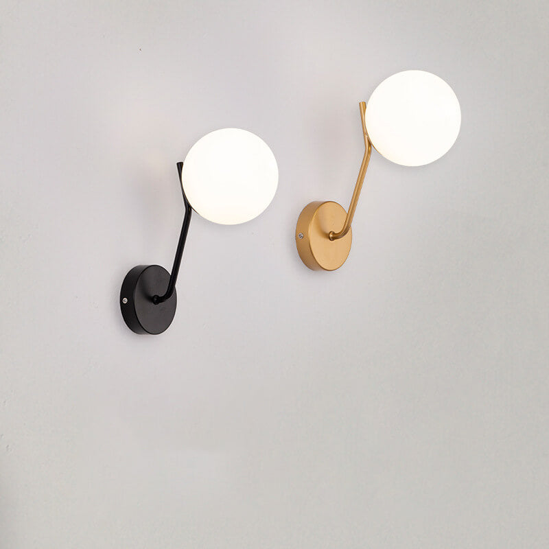 LumiArt - Modern wall lamp with glass spherical lampshade 