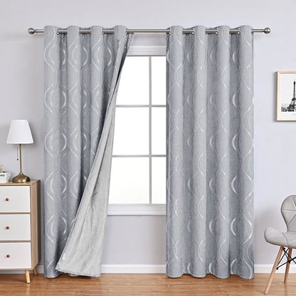 FloralElegance - Modern Chenille Curtains 