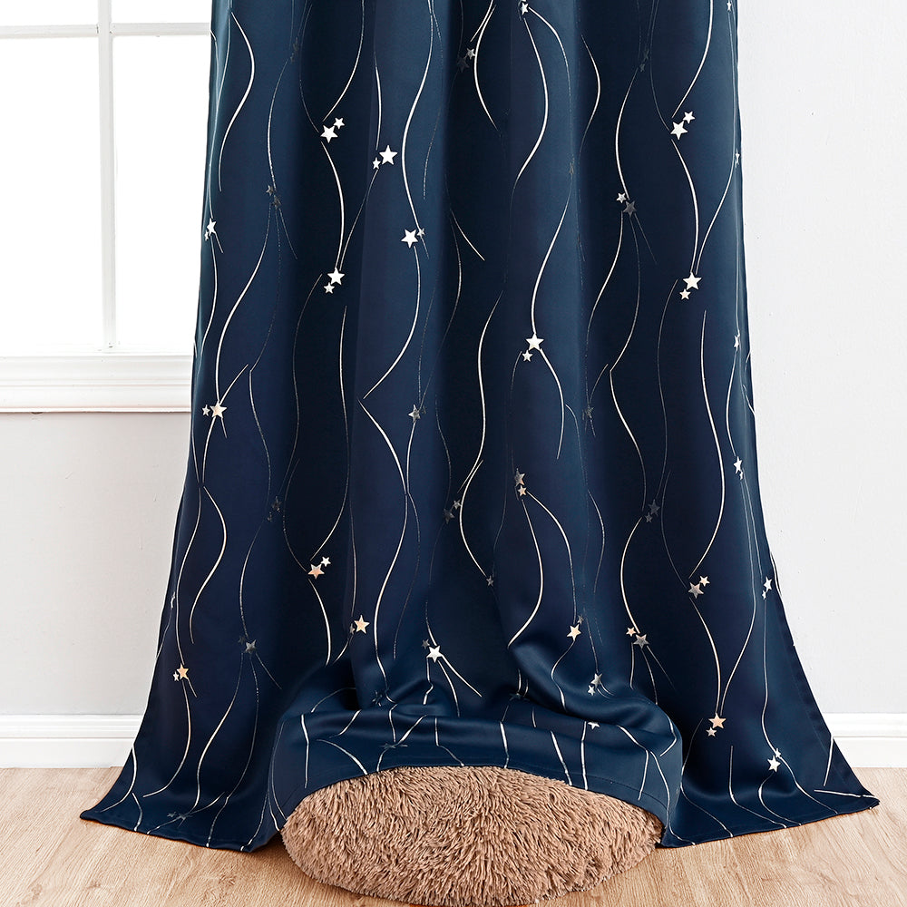 VagueCeleste - Thermal Curtains with Star Pattern 