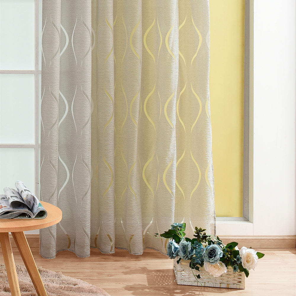 Serenity - Modern Voile with Bubbles Motif 