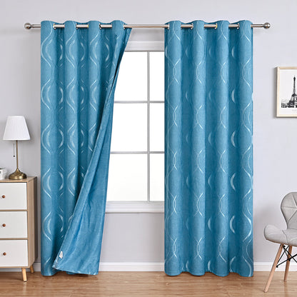 FloralElegance - Modern Chenille Curtains 