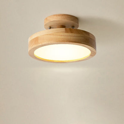 Nordic Log Ronde LED Half-Inbouw Plafondlamp