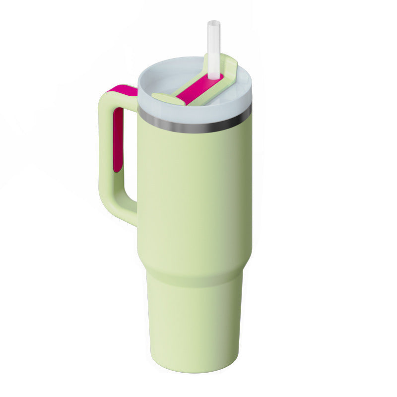 Insulated Mug with Handle and Straw | 40 oz