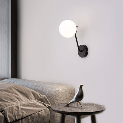 LumiArt - Modern wall lamp with glass spherical lampshade 