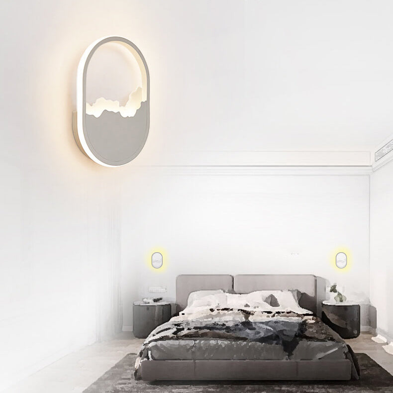 WaveGlow - Modern oval LED wall lamp made of iron with refined wave 