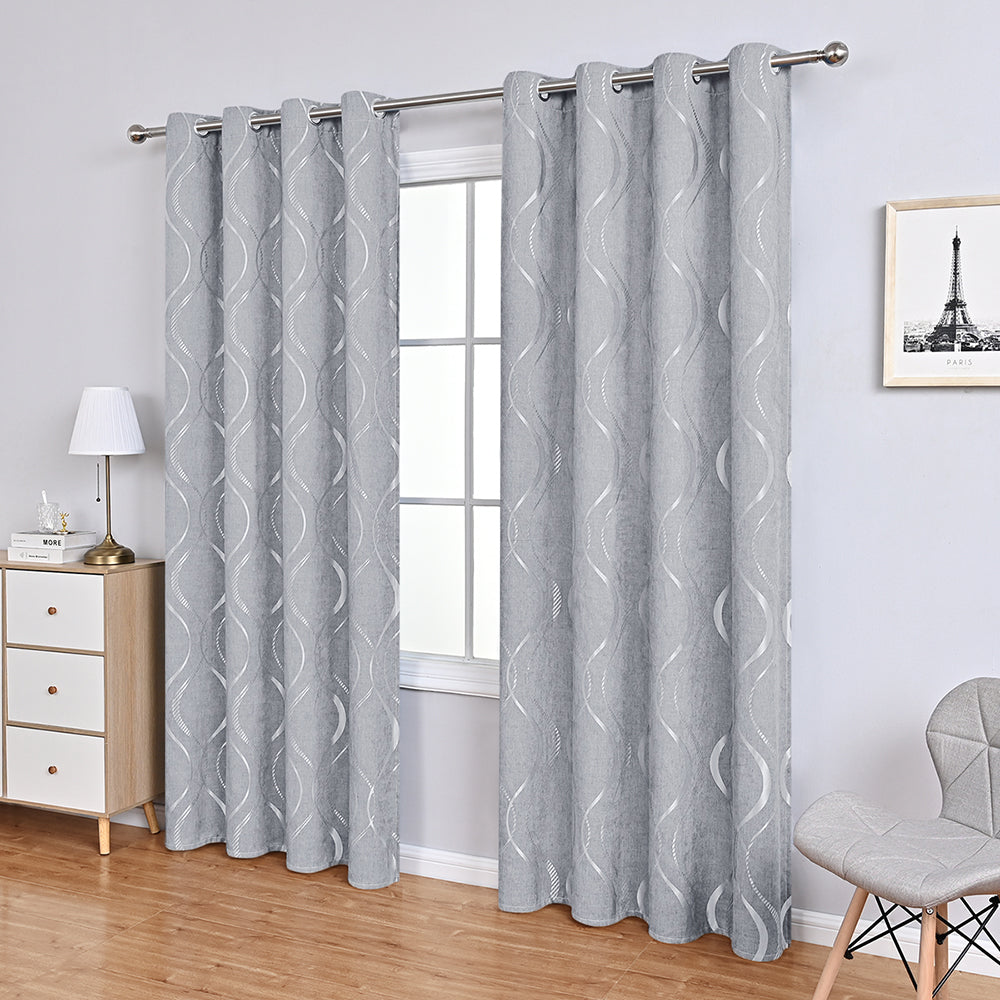 FloralElegance - Modern Chenille Curtains 