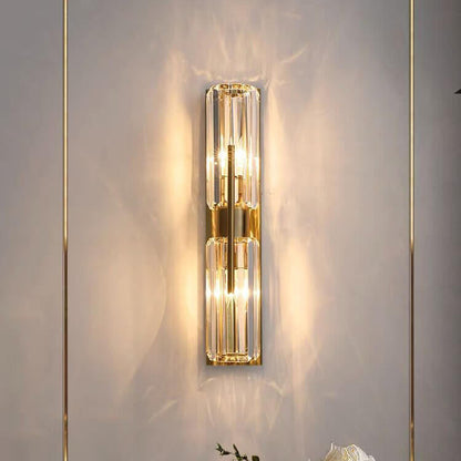 Luxurious Crystal Wall Lamp with 2 Lighting Elements 