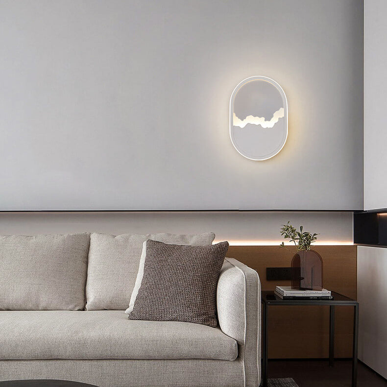 WaveGlow - Modern oval LED wall lamp made of iron with refined wave 