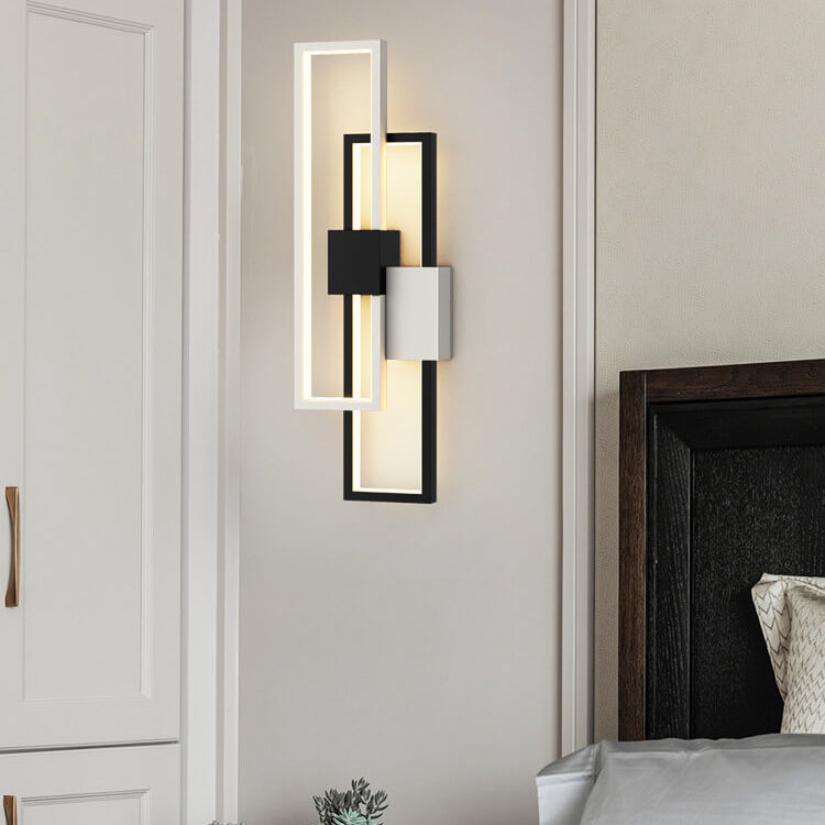 LumiSil - Minimalist Creative Square Frame Iron Silicone LED Wall Lamp 