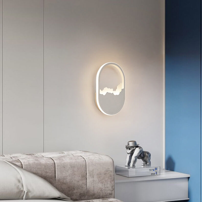 WaveGlow - Modern oval LED wall lamp made of iron with refined wave 