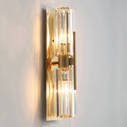 Luxurious Crystal Wall Lamp with 2 Lighting Elements 