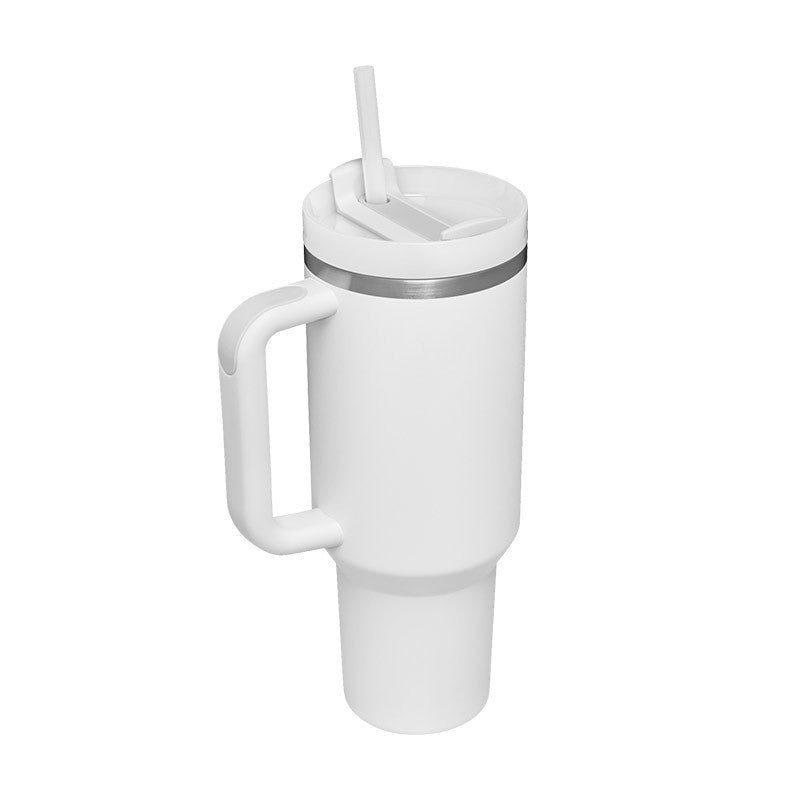 Insulated Mug with Handle and Straw | 40 oz