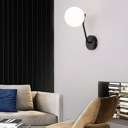 LumiArt - Modern wall lamp with glass spherical lampshade 