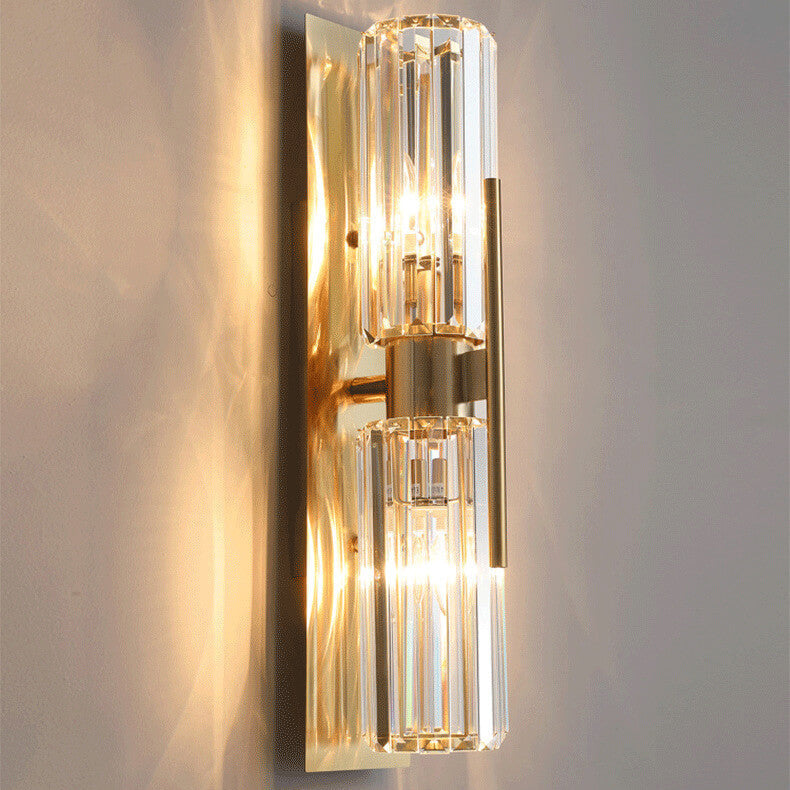 Luxurious Crystal Wall Lamp with 2 Lighting Elements 