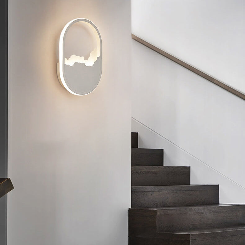 WaveGlow - Modern oval LED wall lamp made of iron with refined wave 