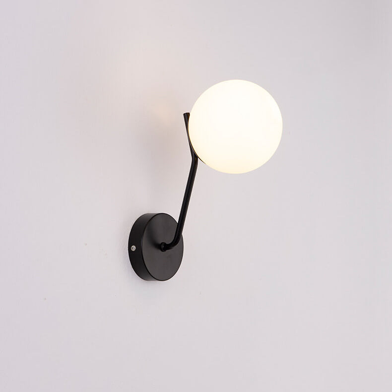 LumiArt - Modern wall lamp with glass spherical lampshade 