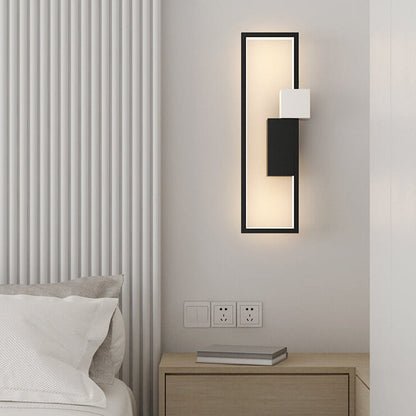 LumiSil - Minimalist Creative Square Frame Iron Silicone LED Wall Lamp 