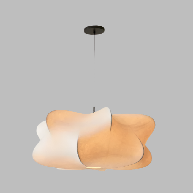 SimpliciteChic - Japanese Silk Pendant Lamp Wabi Sabi 