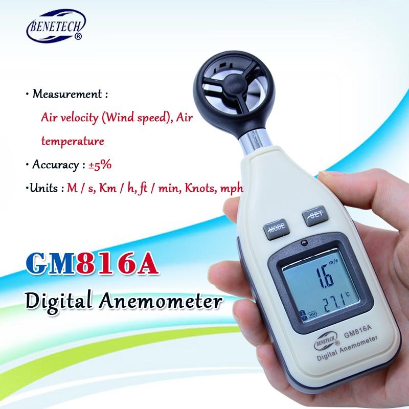 Handheld Anemometer met LCD Verlichting