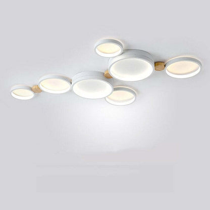 ChicLumineux - Ceiling Lamp in White and Gray Metal 