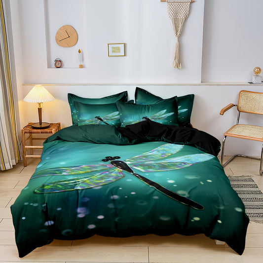 GlowingGarden - Luxury Dragonfly Duvet Cover Bedding Set