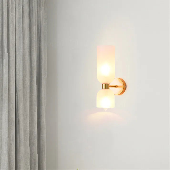 Dubbellaagse Glazen Wandlamp - Elegante Verlichting voor Jouw Ruimte