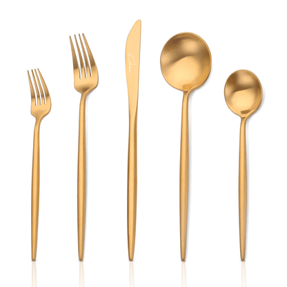 GoldenGlaze - Luxury Cutlery Set 20 Pieces