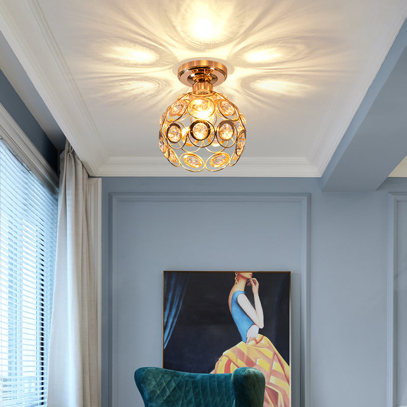 Crystaluxe - Elegant Crystal Ceiling Lamp 