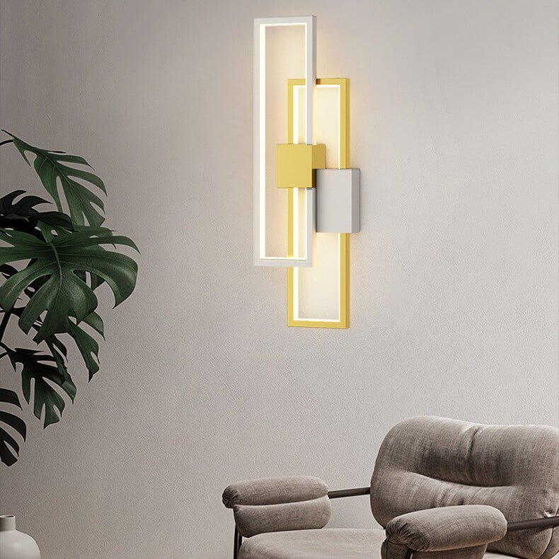 LumiSil - Minimalistische creatieve vierkante frame ijzeren siliconen LED-wandlamp