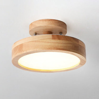 Nordic Log Ronde LED Half-Inbouw Plafondlamp