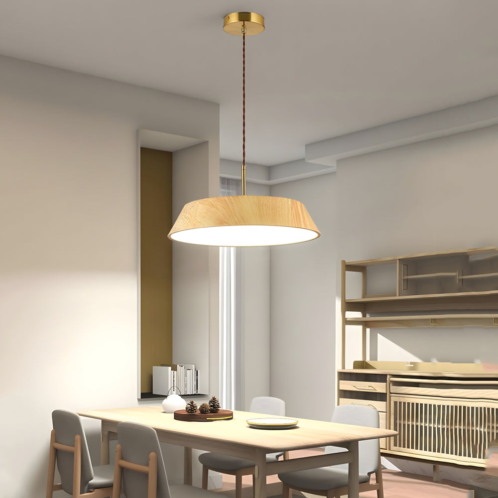 ZenCircle – LED pendant lamp in wood with Japanese style