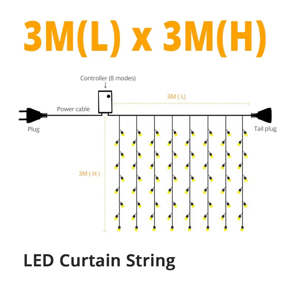 CelestiCurtain - Outdoor Light String 