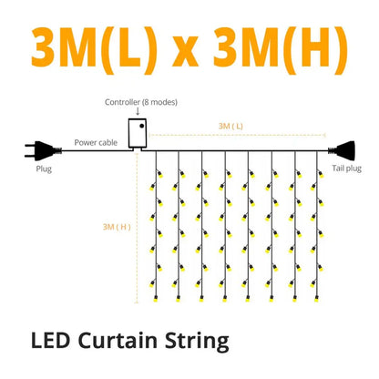 CelestiCurtain - Outdoor Light String 