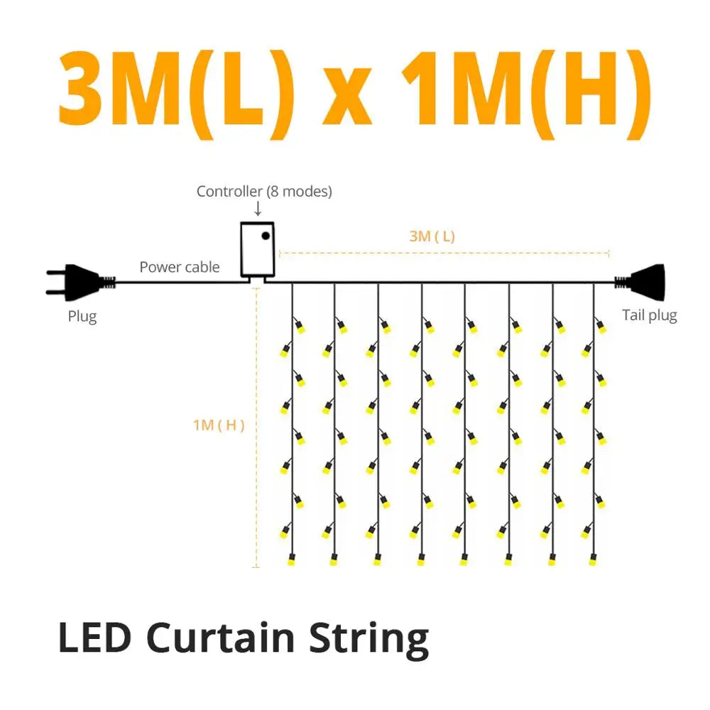 CelestiCurtain - Outdoor Light String 