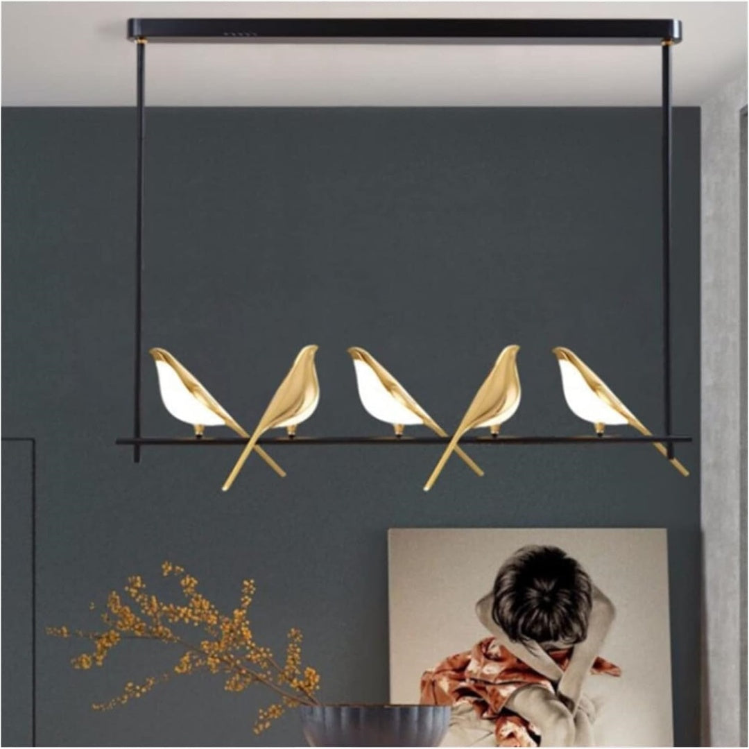 Creative LED Pendant Lamp in the Shape of Birds with Rings