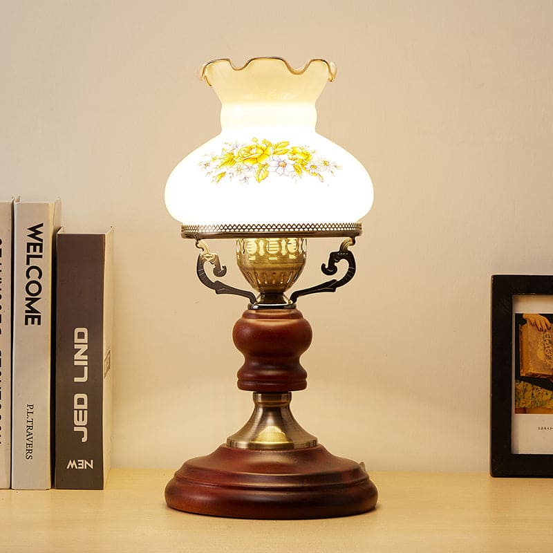 GlowSophie - Red Brown Urn Table Lamp