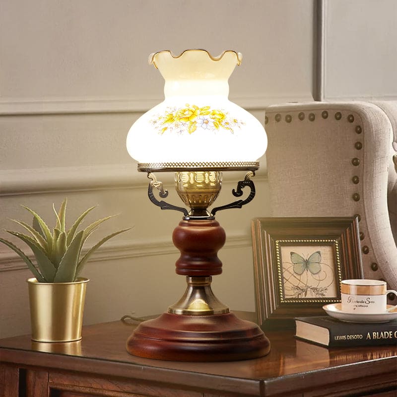 GlowSophie - Red Brown Urn Table Lamp