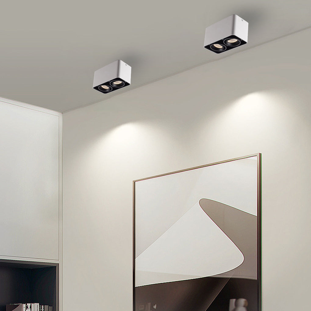 LichtKoning - Square Adjustable Ceiling Grid Lamp with Three-Step Dimmable LED Lighting