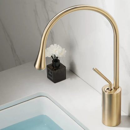 Tropfen Style Basin Faucet Bathroom Swivel Waterfall Faucet