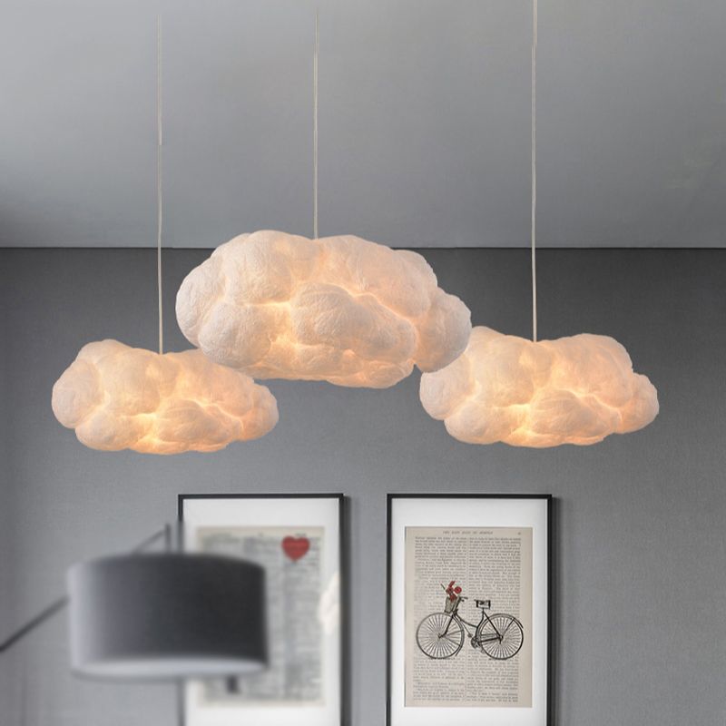 CloudGlow – White Cloud Shape Pendant Lamp 