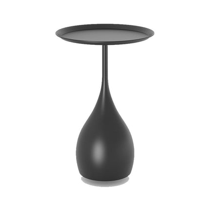 Round Metal Table with Pedestal - Medieval Side Table in Modern Style 