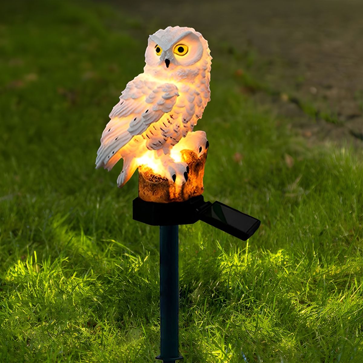 Owlight - Solar garden lamp with decorative pole 