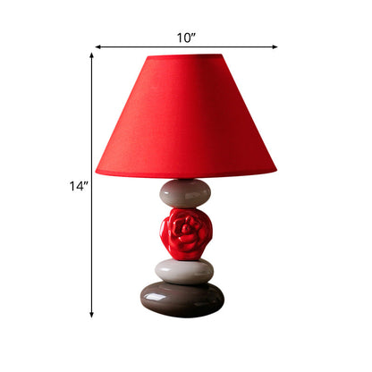 GloedHuis - Table lamp with conical fabric shade 