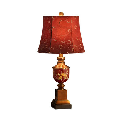 Luxora - Elegant Red Empire Table Lamp in Tabletop Style