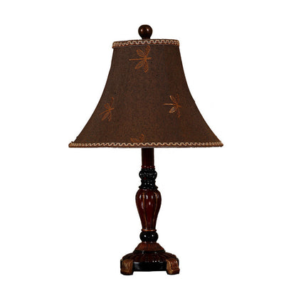 HomeLuxe - Lamp with fabric bell-shaped shade